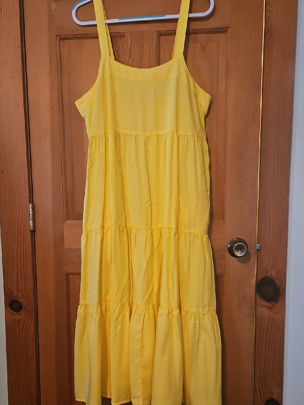 Yellow Tiered Sundress - Lightweight Women's Dress